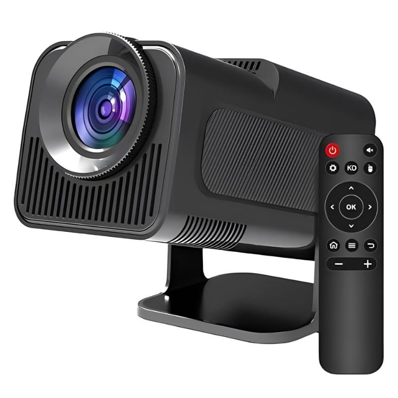 Projetor Portatil HY320 Mini 4K 1080p Smart TV HDMI USB Wifi e Bluetooth Android Auto Correção Horizontal 180°